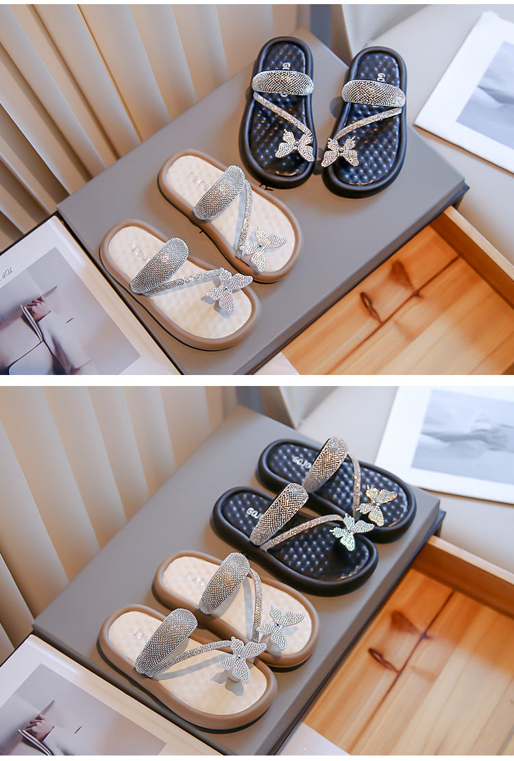 Sandalia Infantil Mariposa Strass