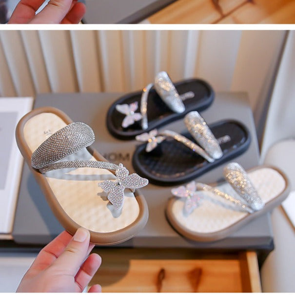 Sandalia Infantil Mariposa Strass