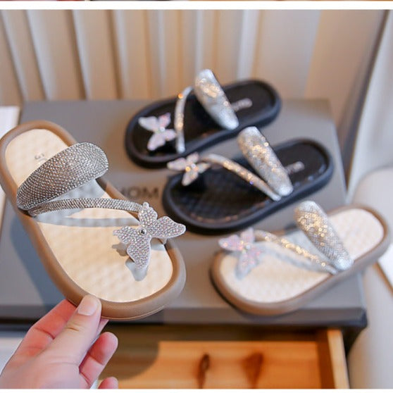 Sandalia Infantil Mariposa Strass