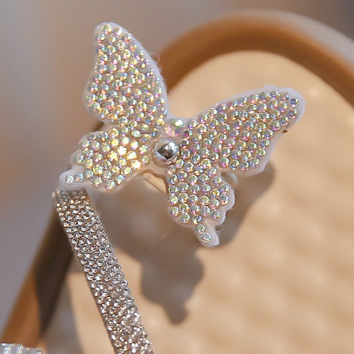 Sandalia Infantil Mariposa Strass
