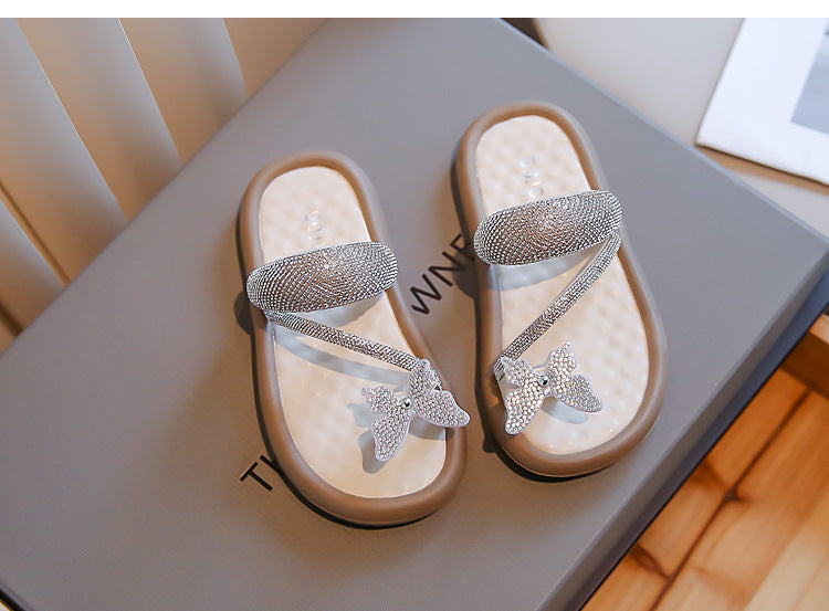 Sandalia Infantil Mariposa Strass