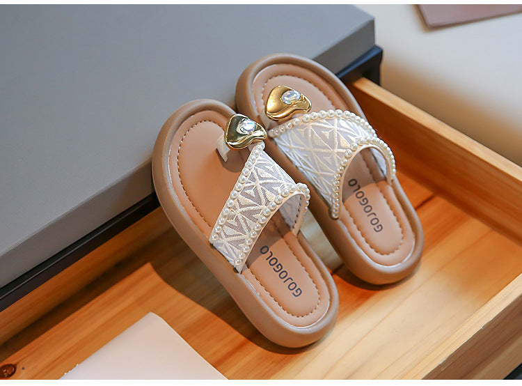 Sandalia Infantil Mujer Perlas