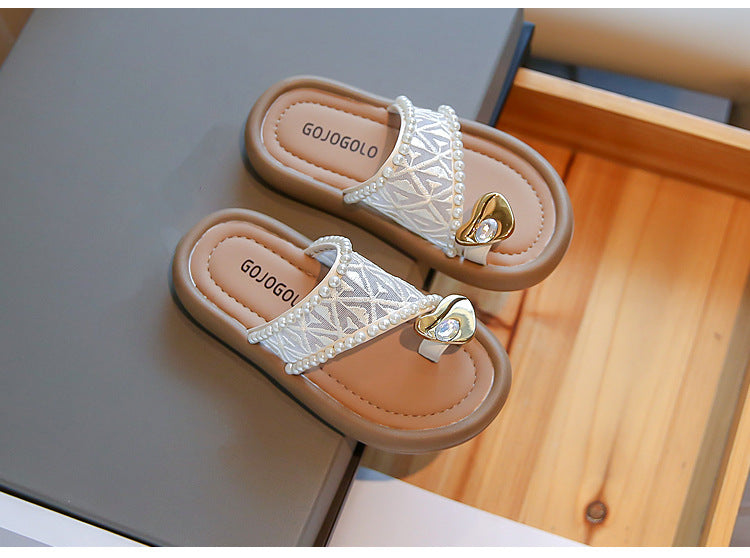 Sandalia Infantil Mujer Perlas