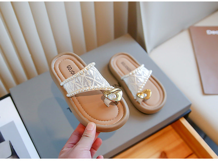 Sandalia Infantil Mujer Perlas