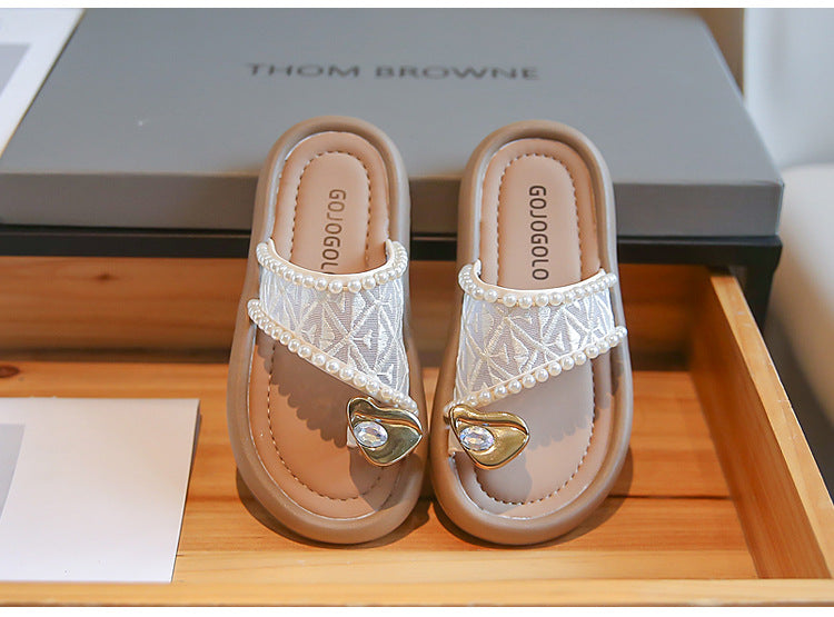 Sandalia Infantil Mujer Perlas