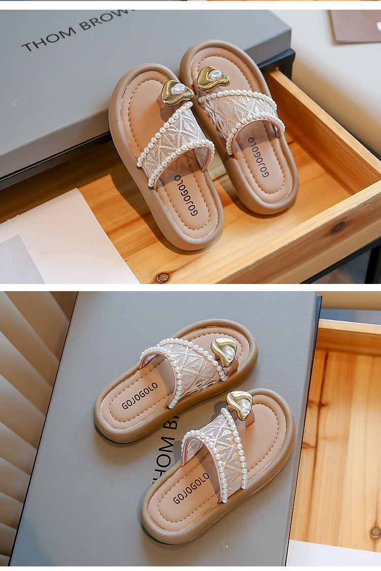 Sandalia Infantil Mujer Perlas