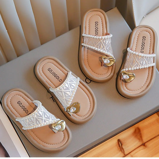 Sandalia Infantil Mujer Perlas