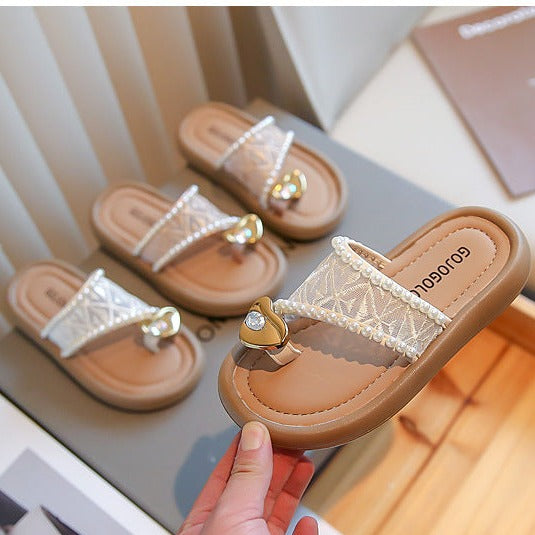 Sandalia Infantil Mujer Perlas