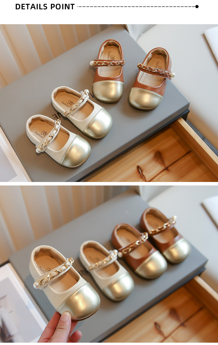 Zapatillas Infantiles Doradas