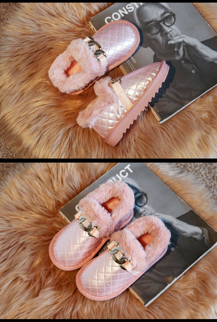 Zapato Infantil de Peluche y Cadena