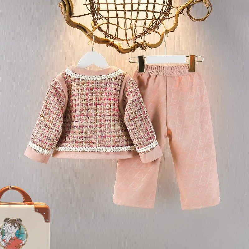 Conjunto Infantil Lazo Rosa