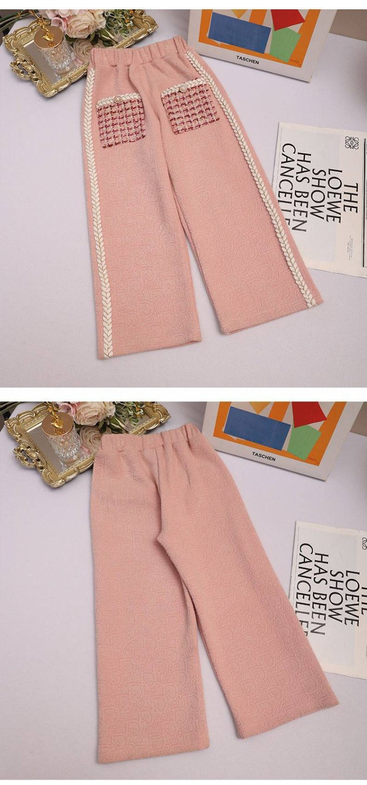 Conjunto Infantil Lazo Rosa