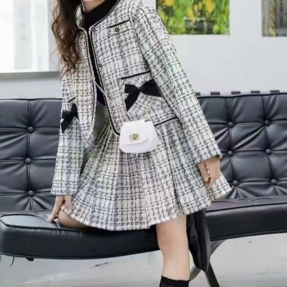 Conjunto Lazo Tweed Infantil