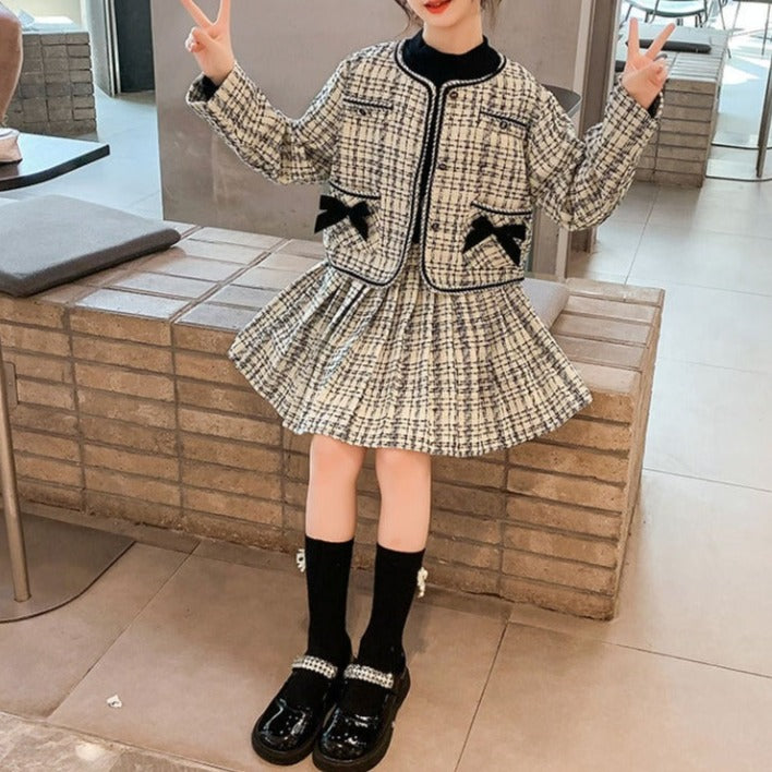 Conjunto Lazo Tweed Infantil