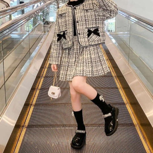 Conjunto Lazo Tweed Infantil