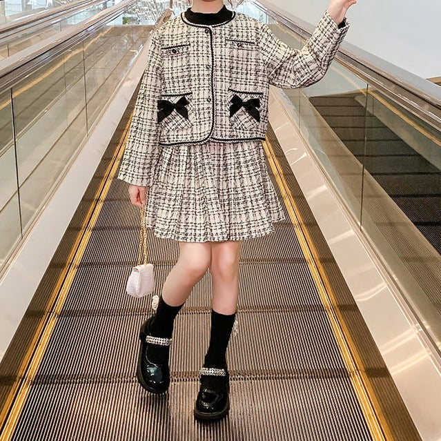 Conjunto Lazo Tweed Infantil