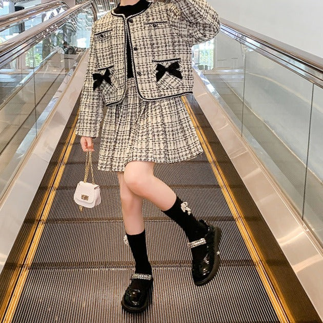 Conjunto Lazo Tweed Infantil