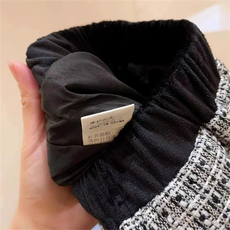 Conjunto infantil a cuadros con lazo