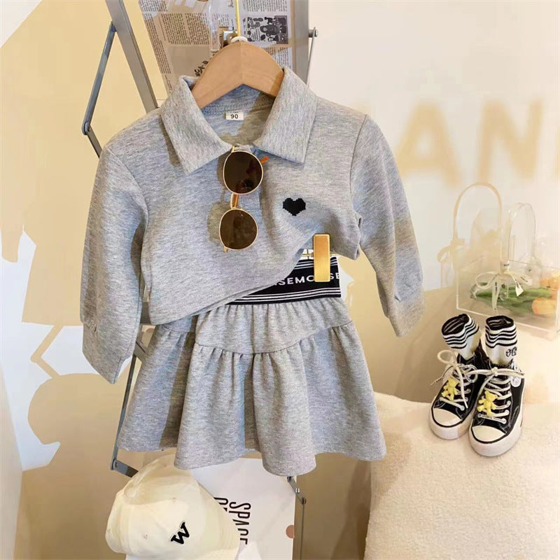 Polo Mujer Coraçãozinho Conjunto Infantil