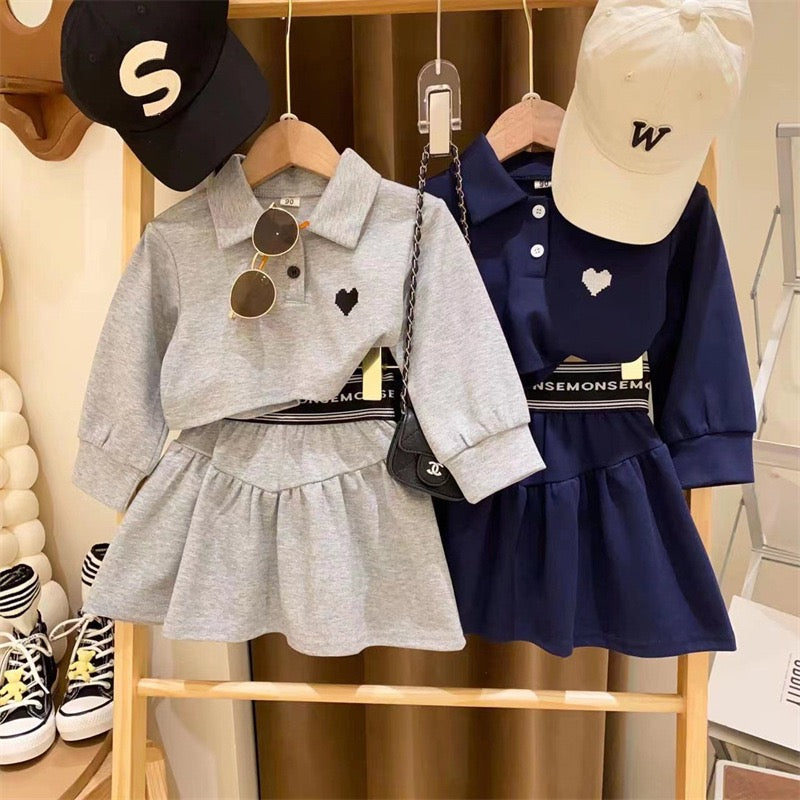 Polo Mujer Coraçãozinho Conjunto Infantil