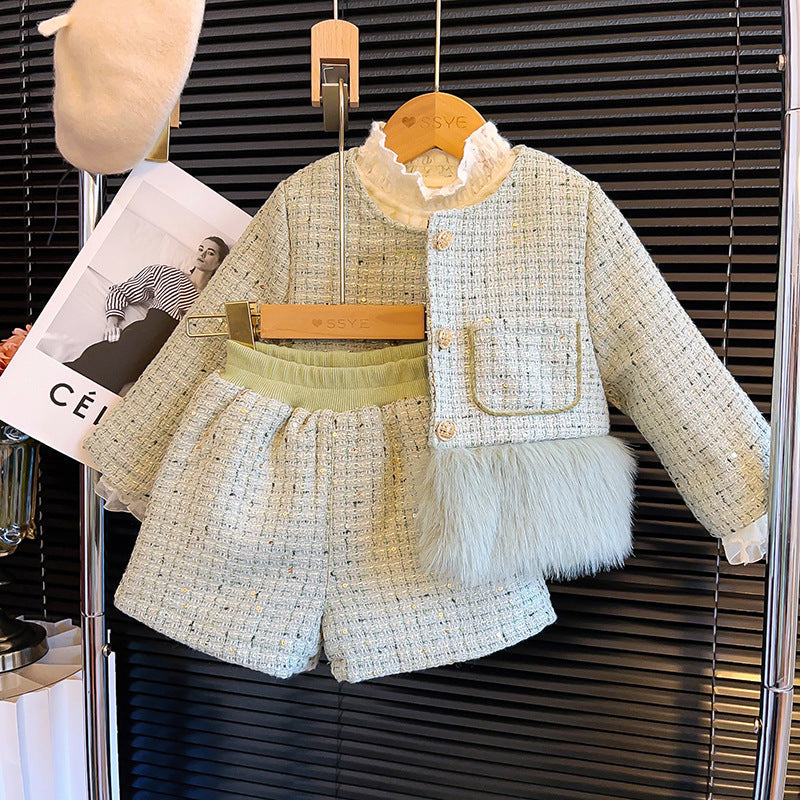 Conjunto Infantil Tweed Pelinhos
