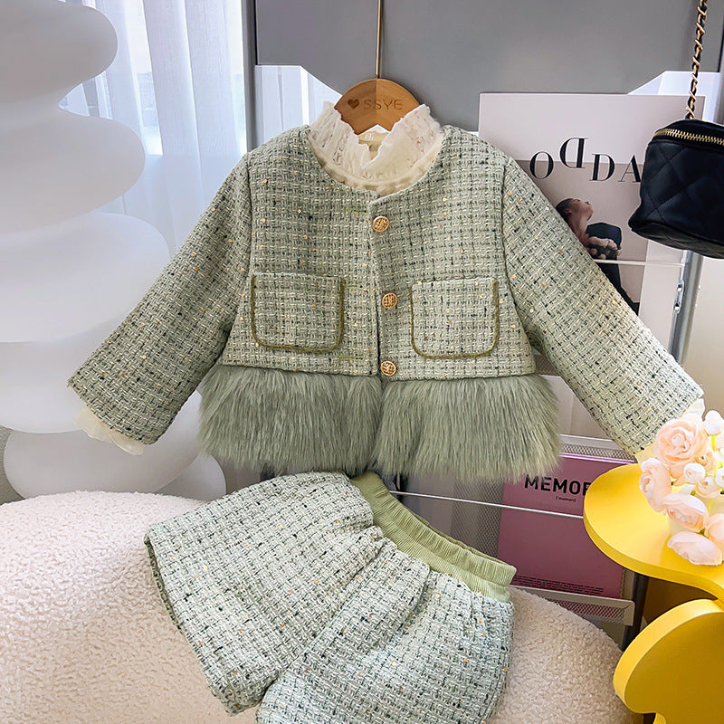 Conjunto Infantil Tweed Pelinhos