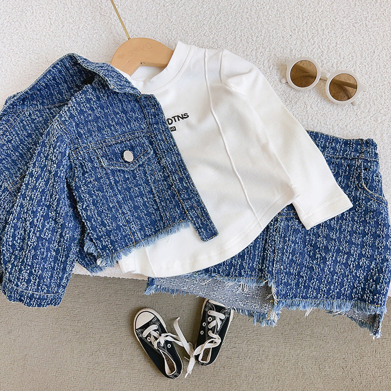 Conjunto de Jeans Deshilachados Infantil