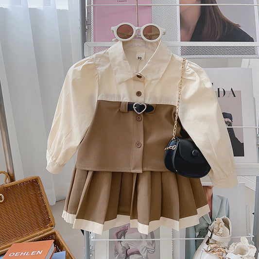 Conjunto Infantil Golinha y Falda Plisada