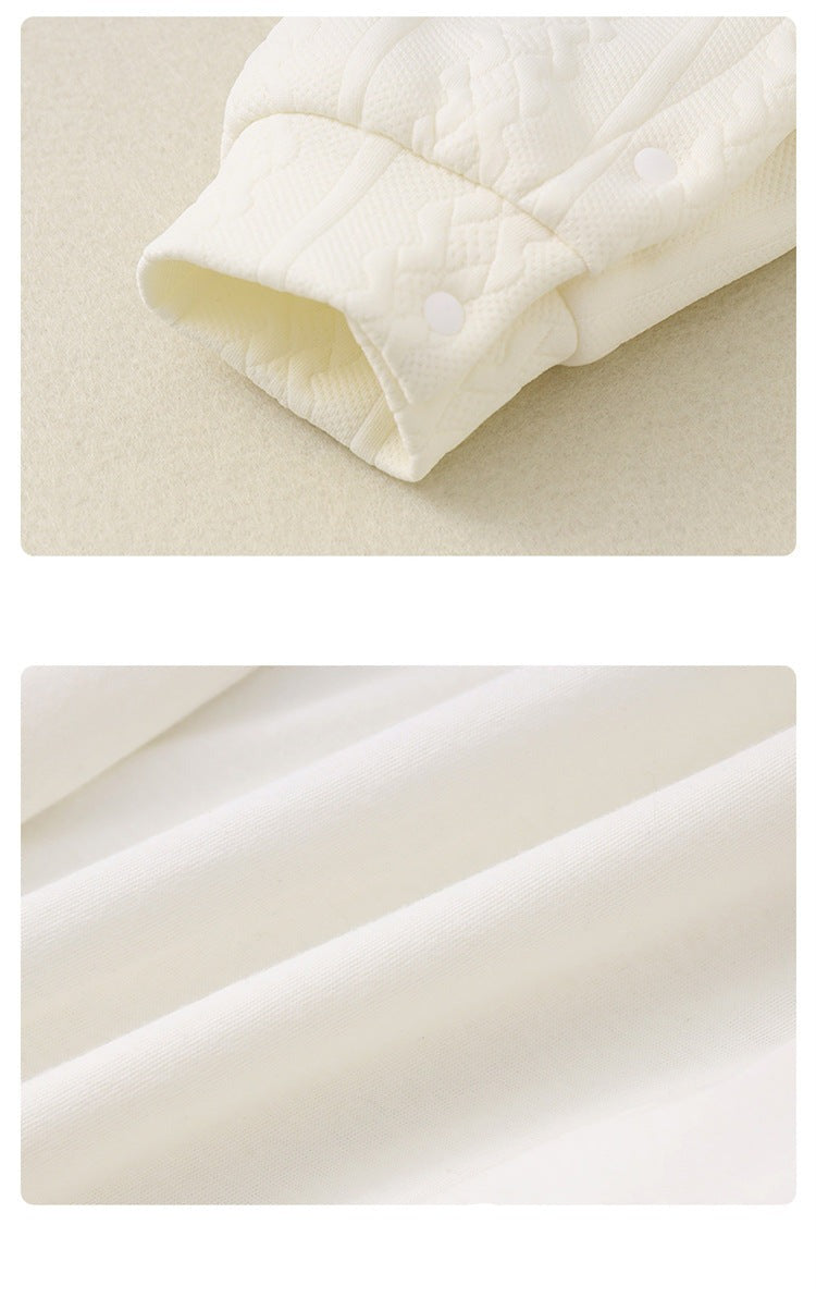 Mono infantil a cuadros con osito de peluche