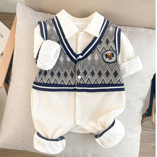 Mono de punto para hombre y niño