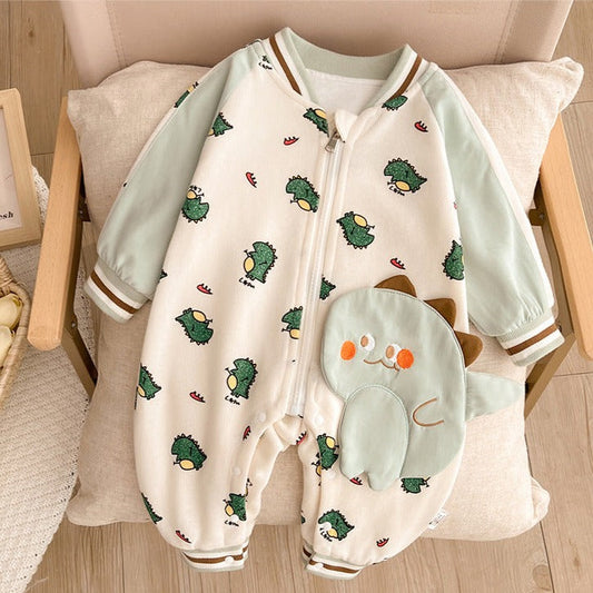 Mono infantil con cremallera de dinosaurio