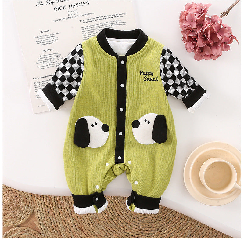Mono para cachorro a cuadros para niños