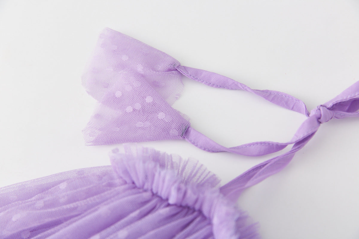 Vestido Infantil Tul Poá