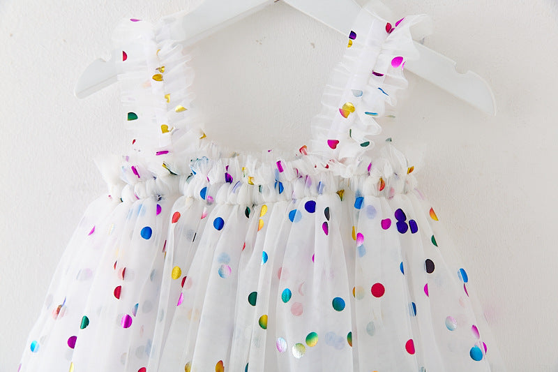 Vestido Poá Alcinha Infantil