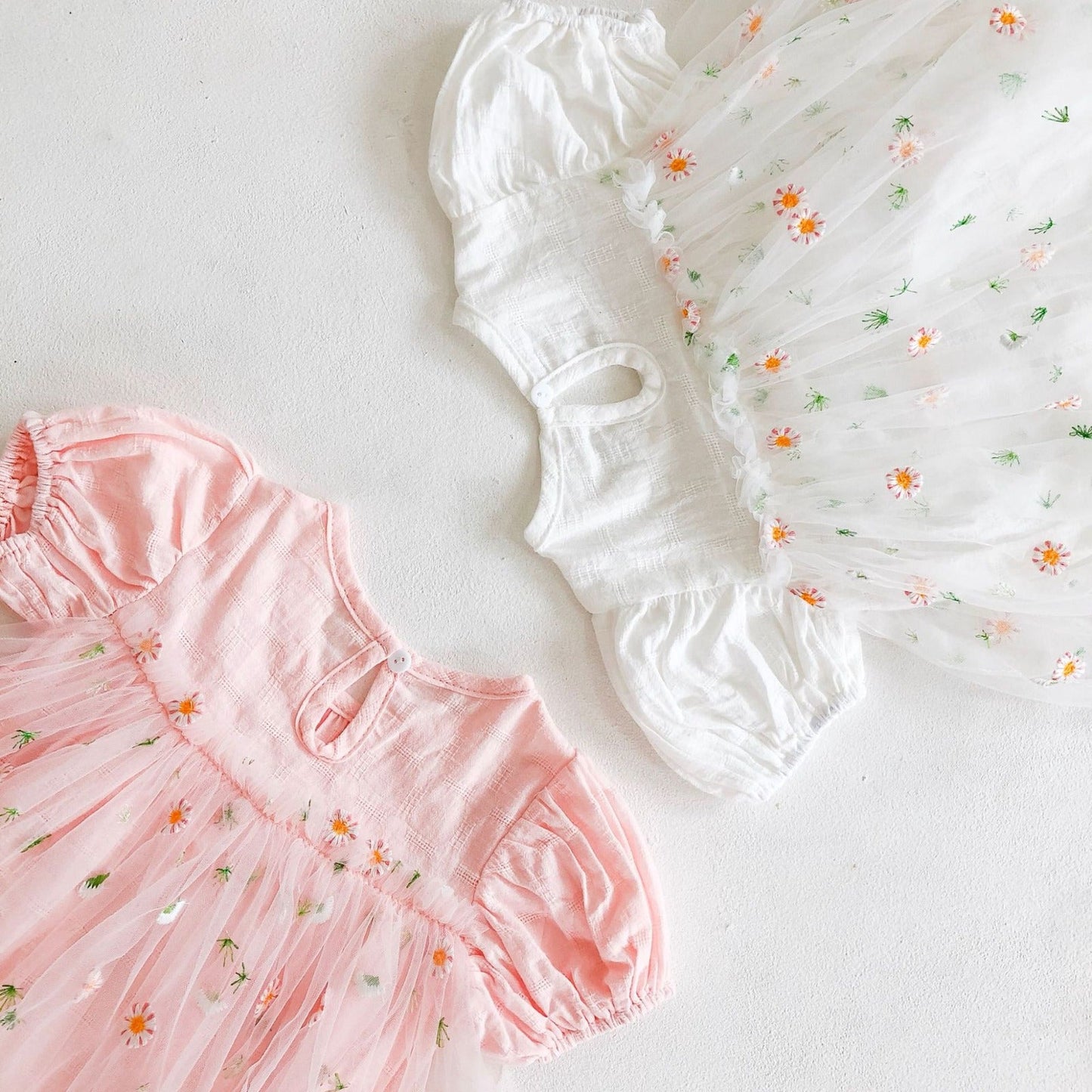 Body Infantil Tul Floral + Lazo