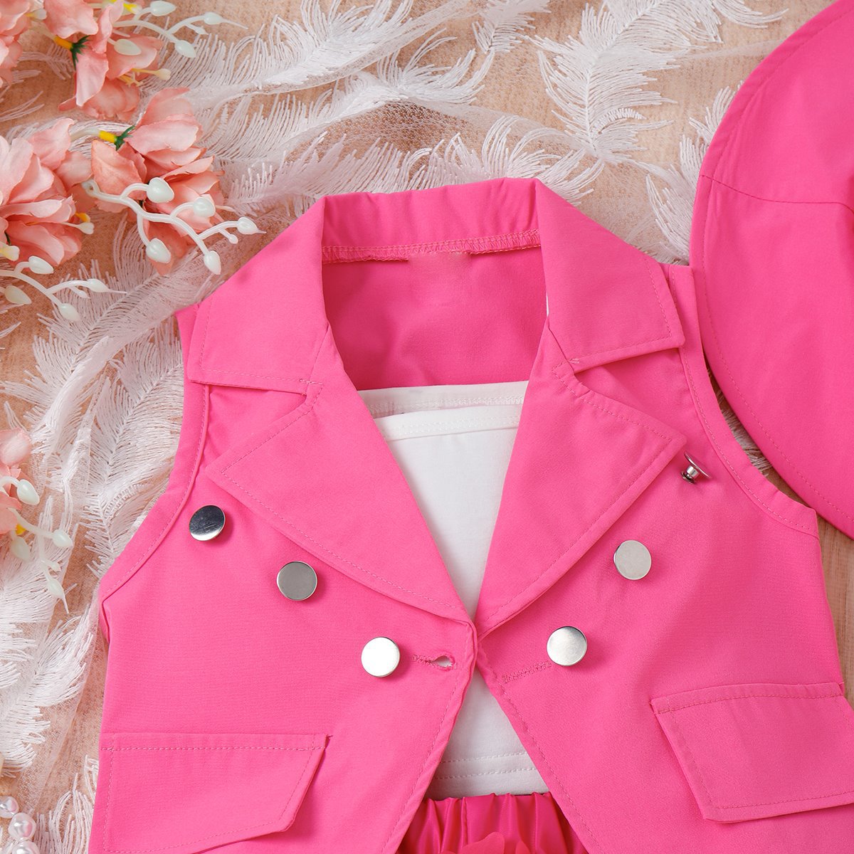 Conjunto Infantil Mujer Chaleco Mariposas