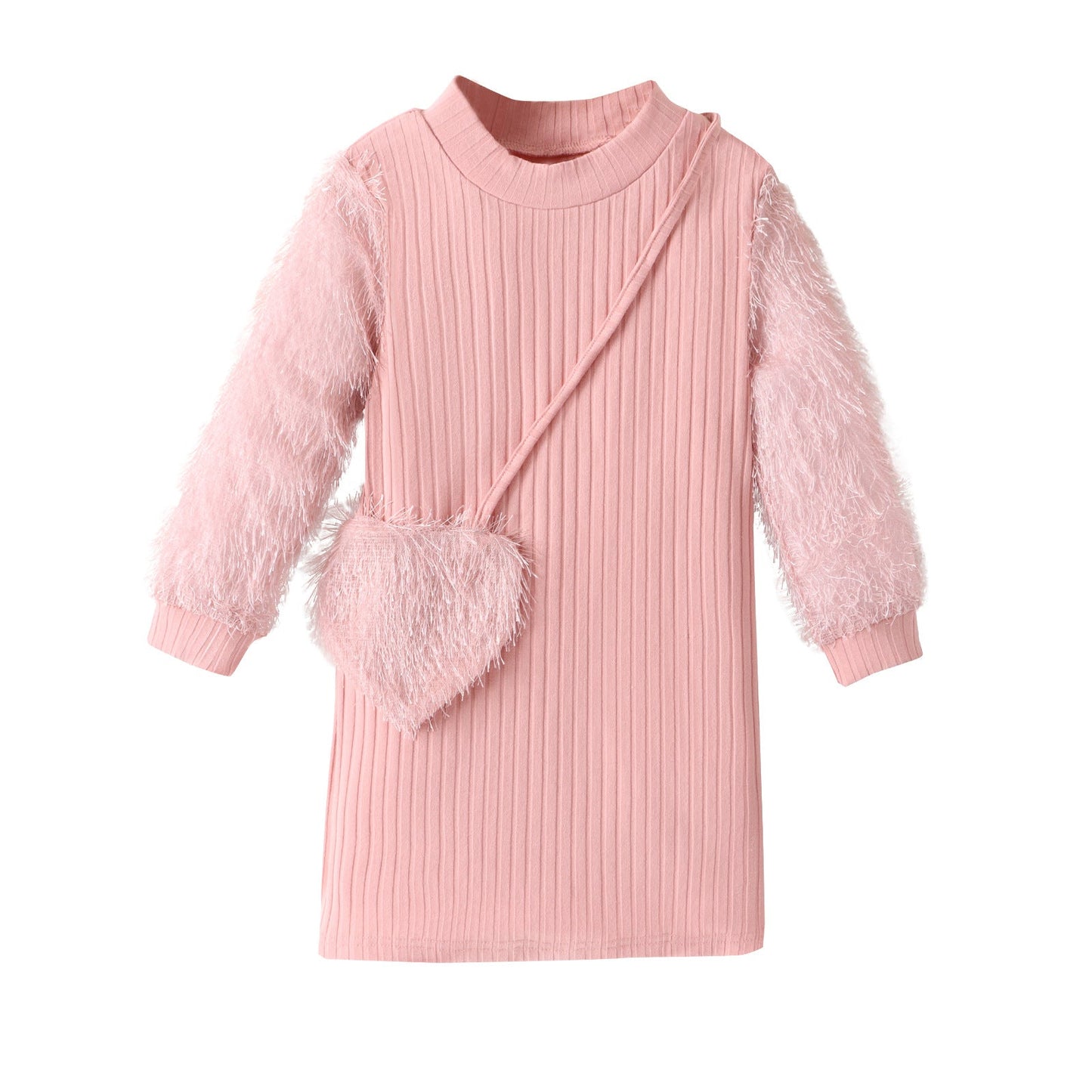 Vestido Infantil Pelinhos + Bolso Corazón