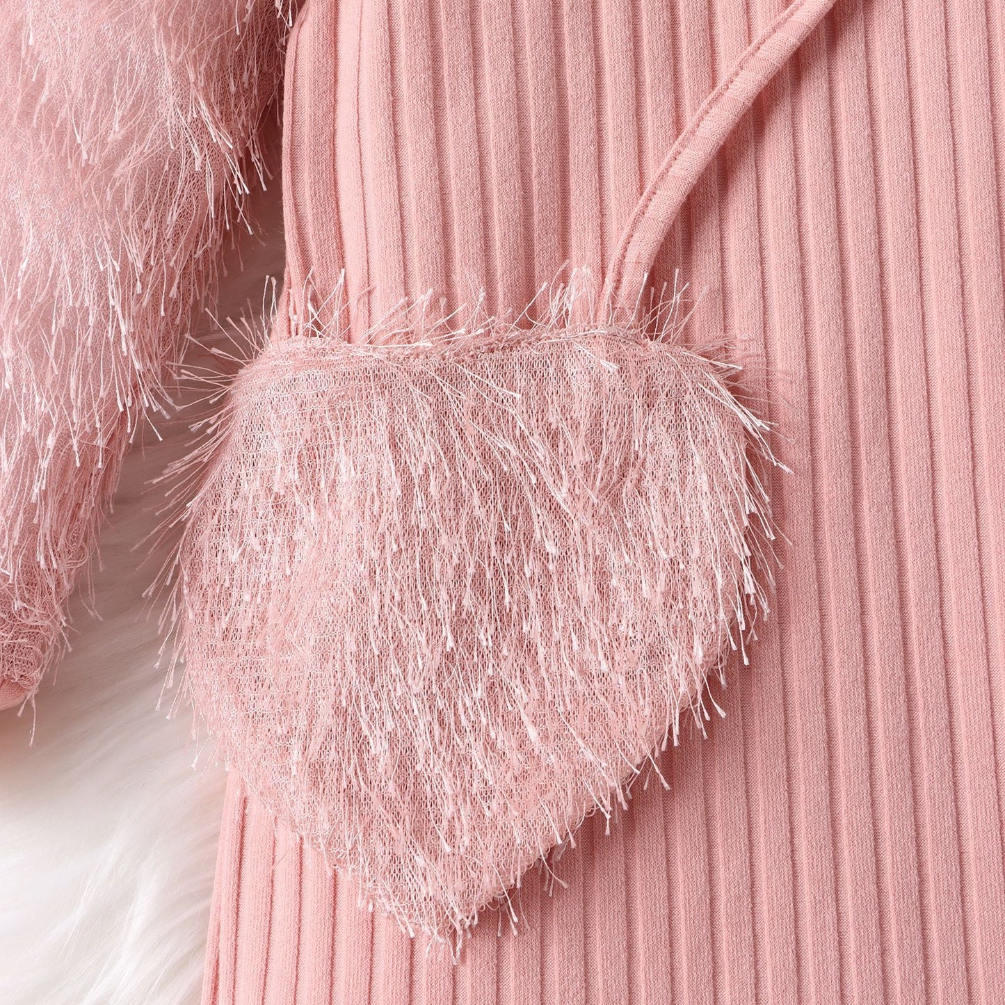 Vestido Infantil Pelinhos + Bolso Corazón