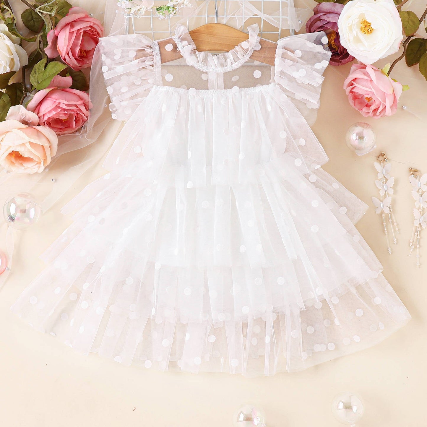 Vestido Infantil Poá Babadinhos y Tul