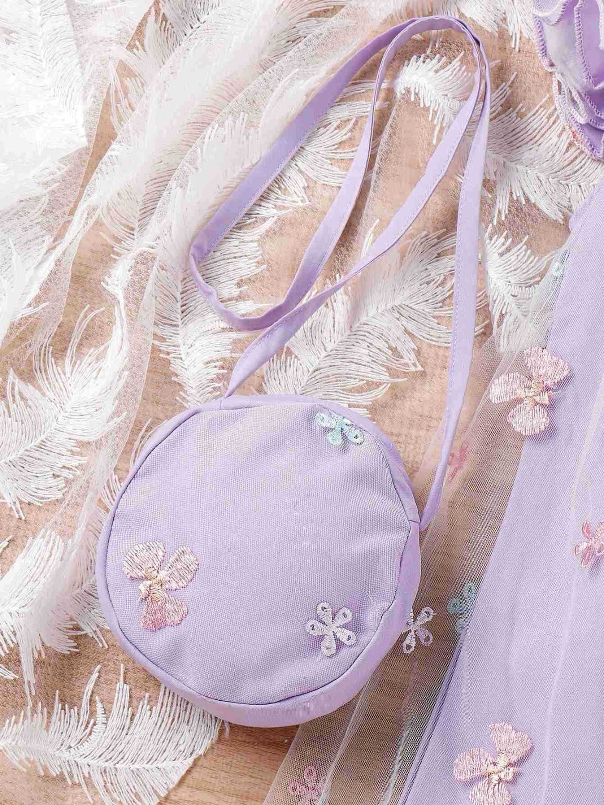 Vestido Infantil Florecitas + Bolsito