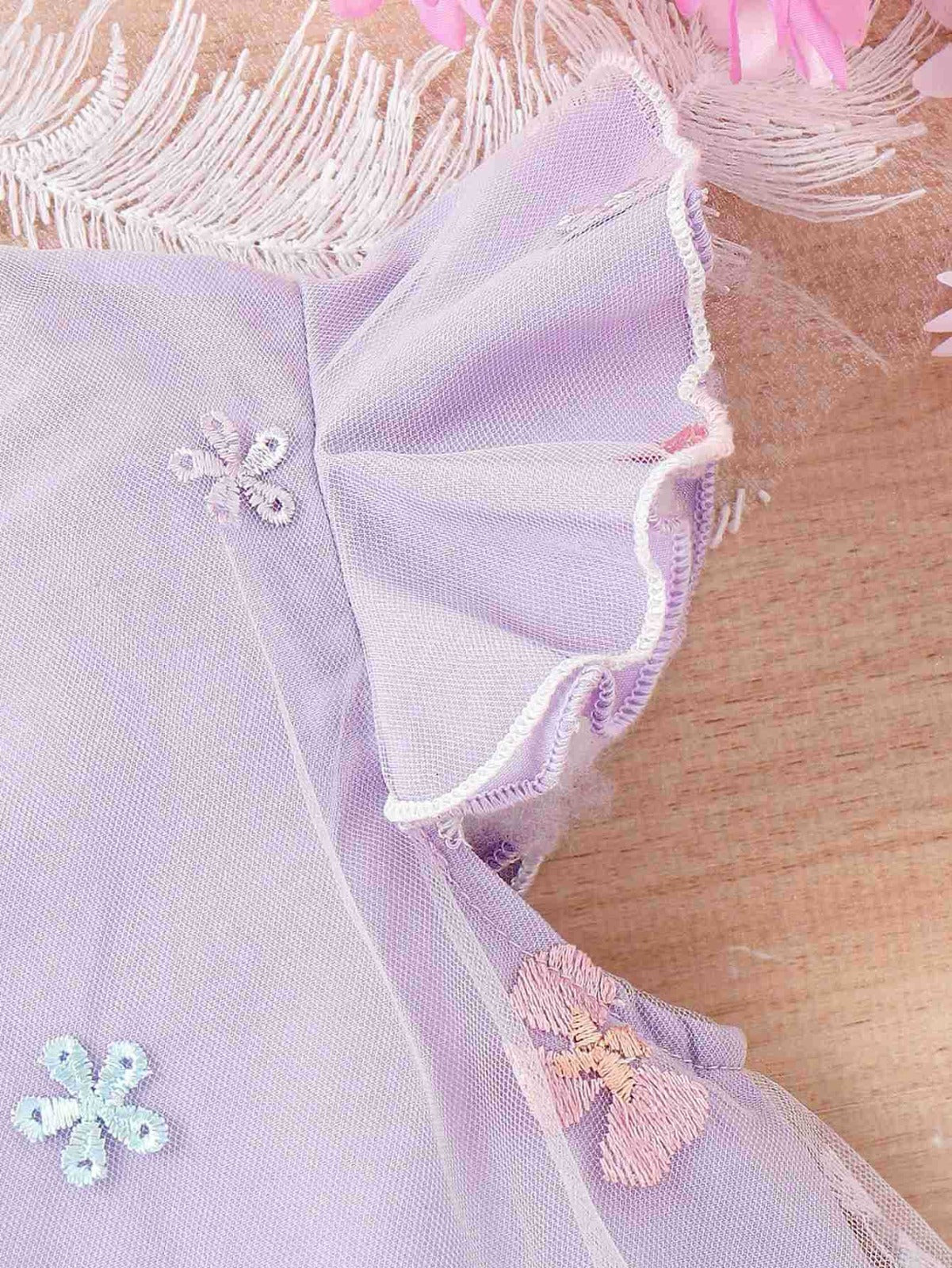 Vestido Infantil Florecitas + Bolsito