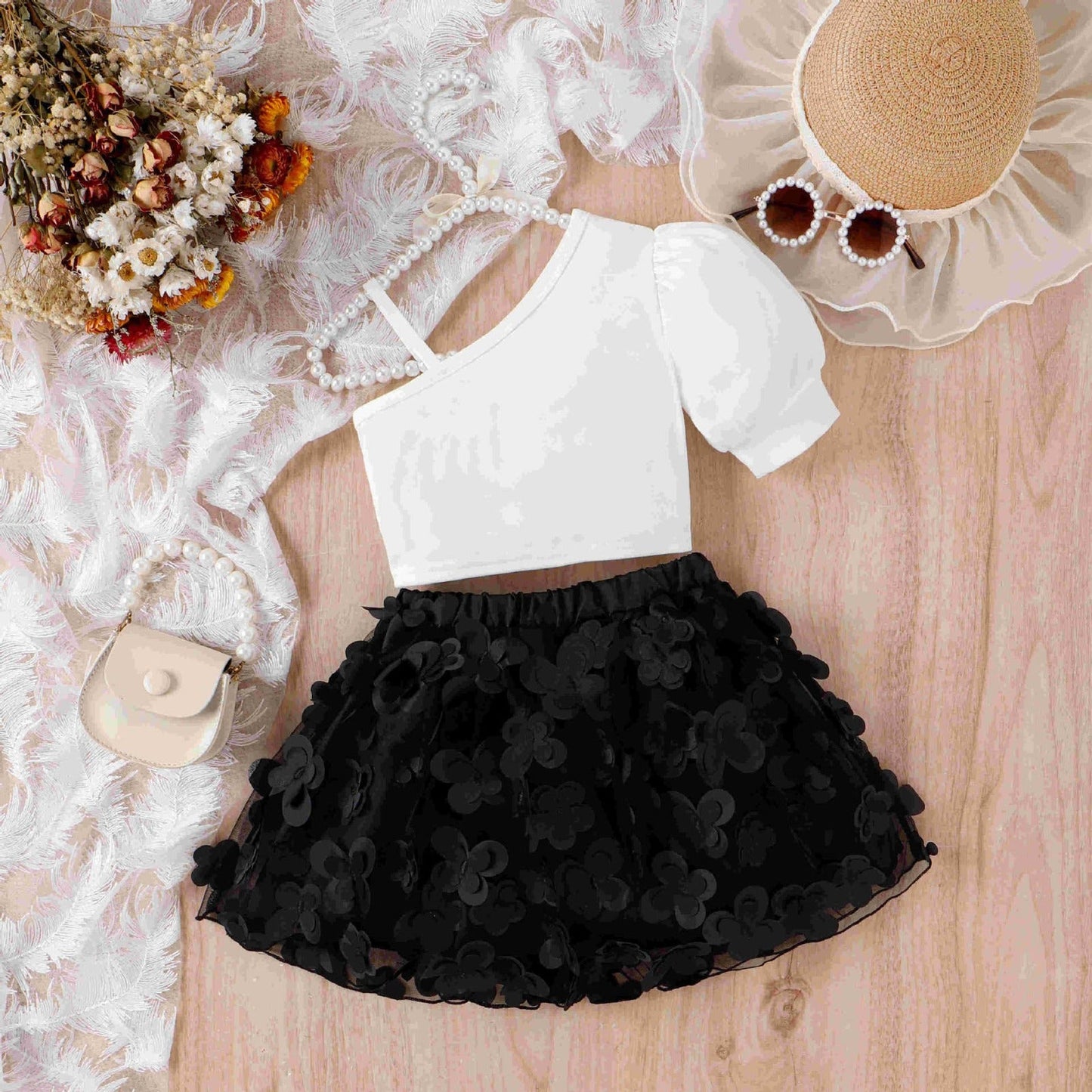 Conjunto de lazo de mariposa infantil