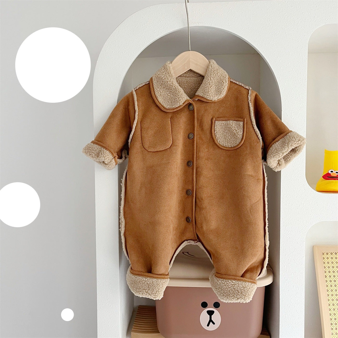 Mono Infantil Peludo Bolsinho