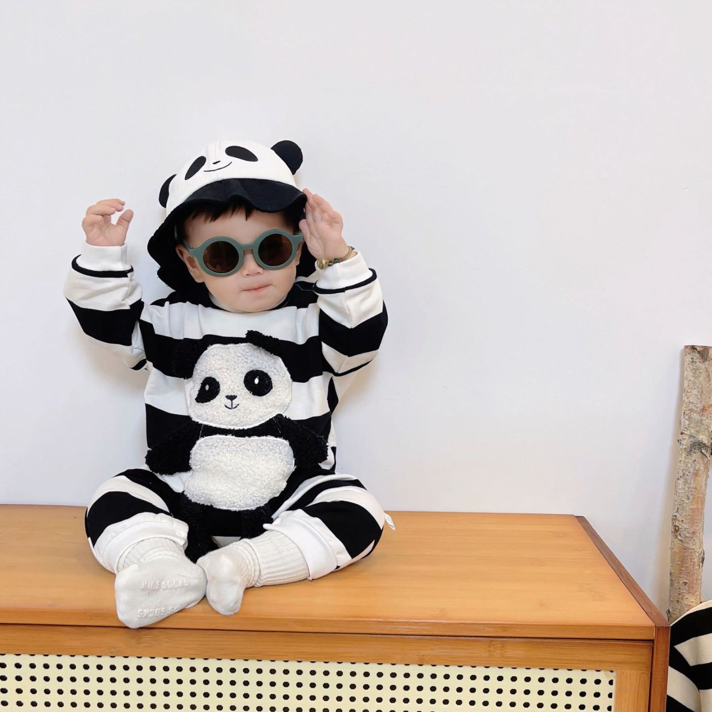 Mono infantil Pandinha + Gorro