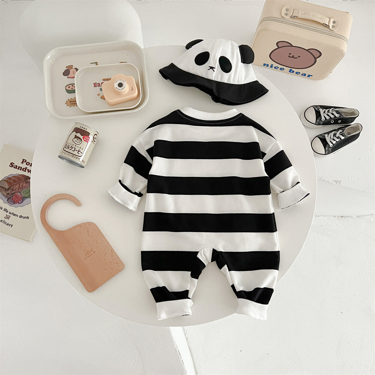 Mono infantil Pandinha + Gorro