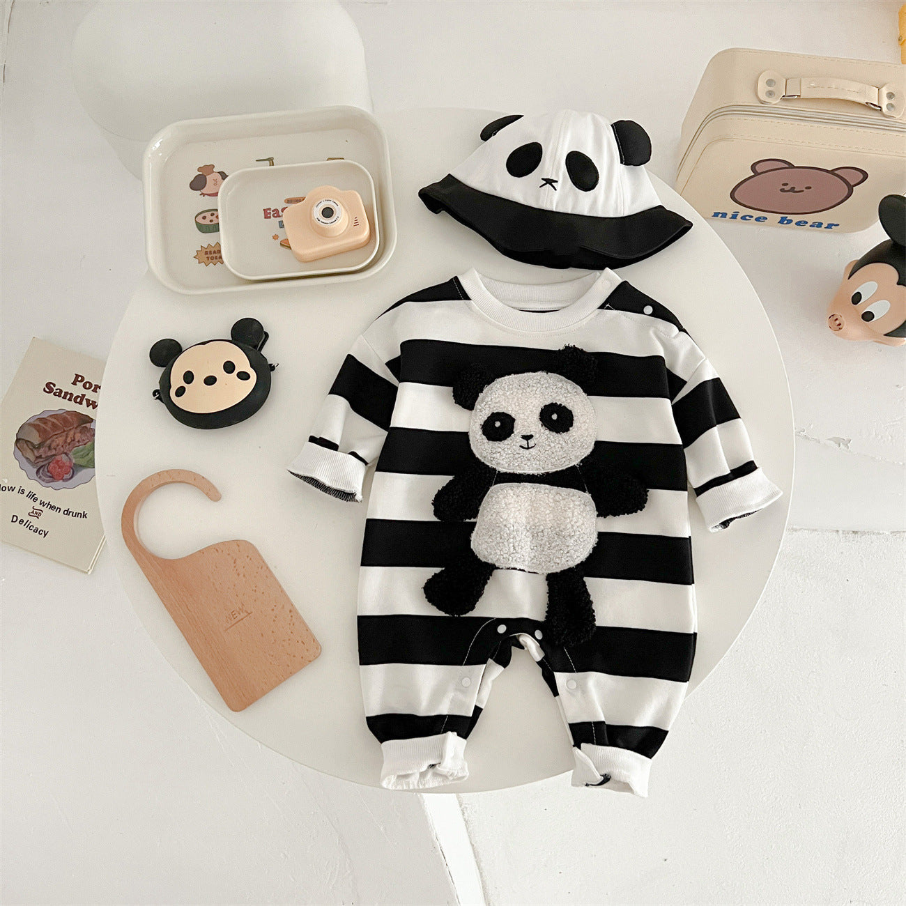 Mono infantil Pandinha + Gorro
