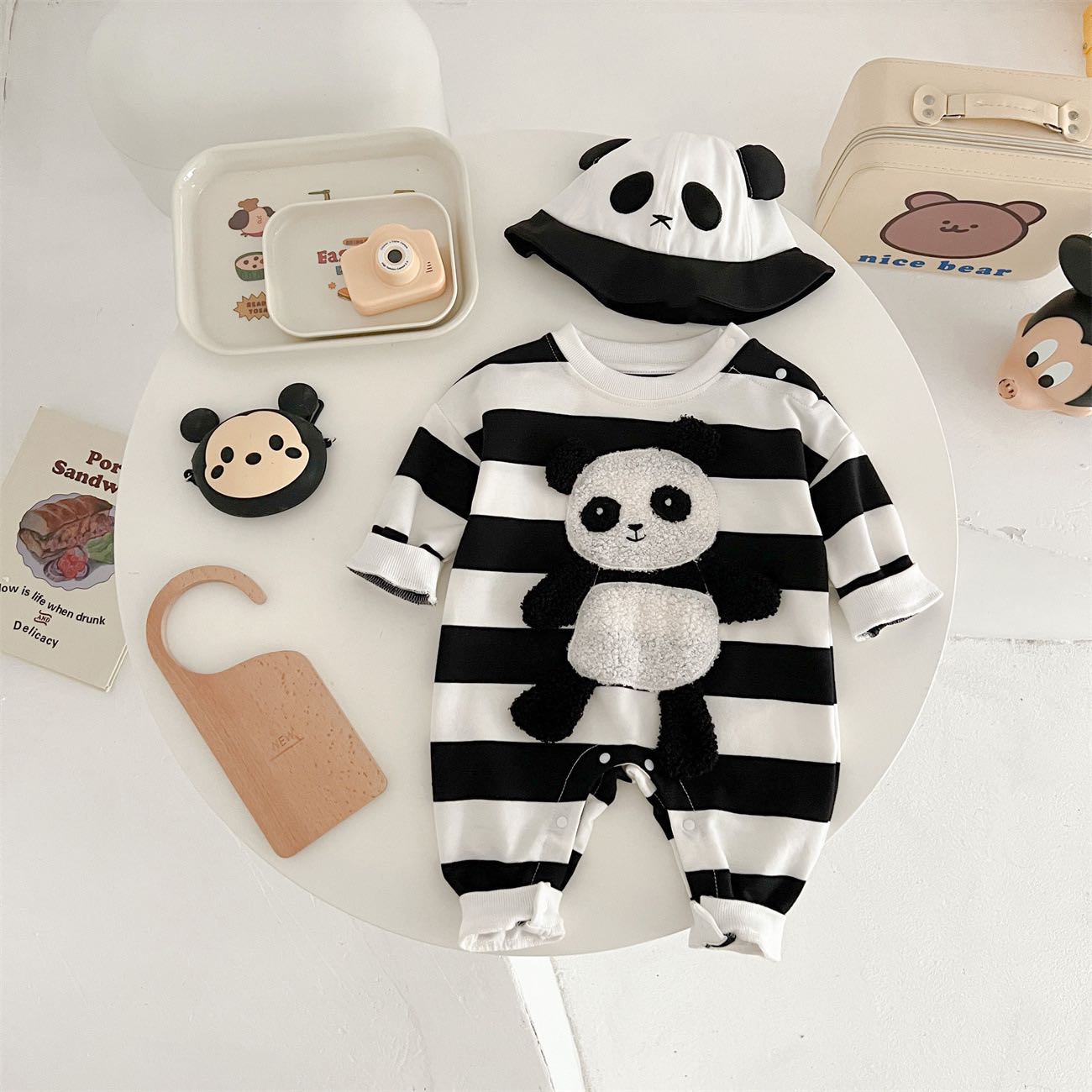 Mono infantil Pandinha + Gorro