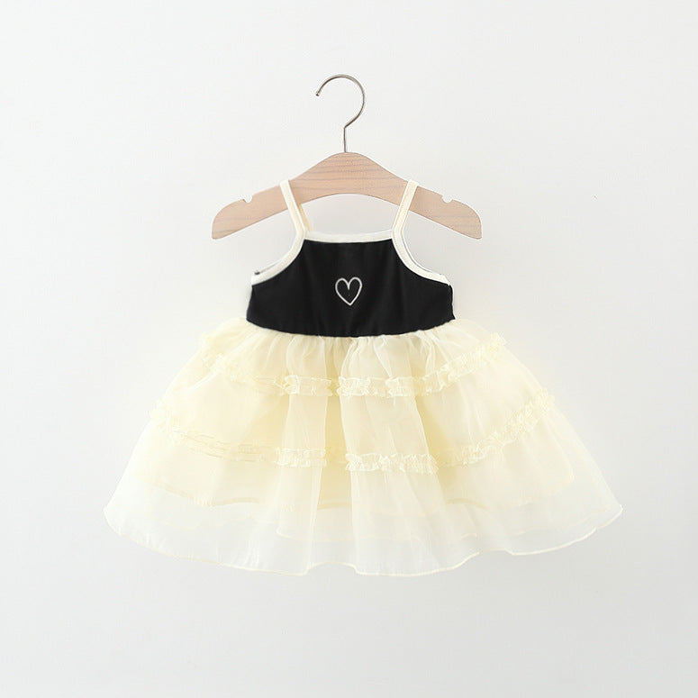 Vestido Infantil Tul Corazoncitos