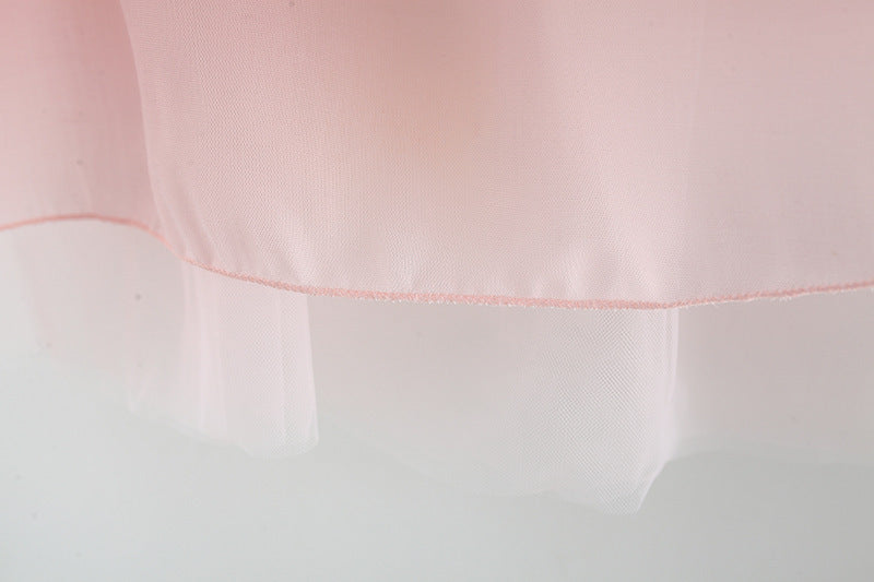 Vestido infantil de tul Florzinha