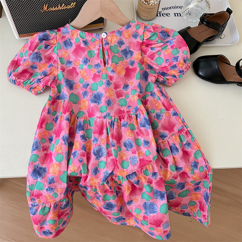 Vestido infantil de flores de verano